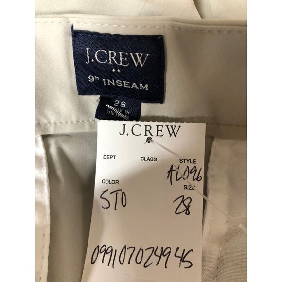 J. Crew Tech Shorts 9" Classic Athletic Performance Stone Off White NWT Mens 28 - Picture 6 of 10